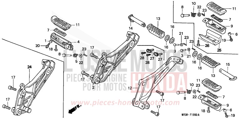 STUFE von CB1300 Super Bold'or ABS SCHWARZ (NH1) von 1999
